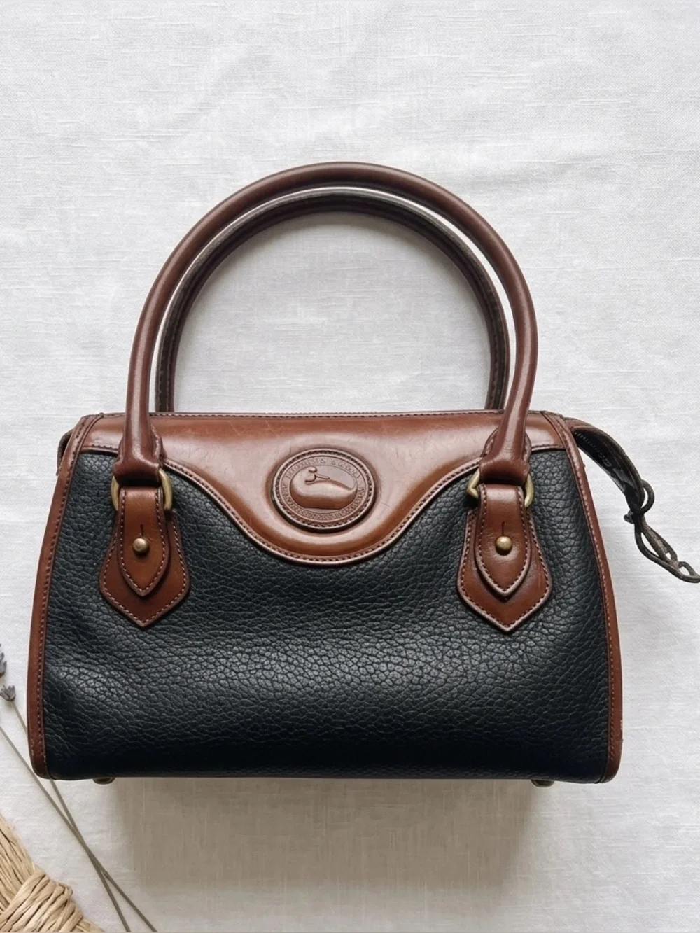 Vintage Dooney & Bourke AWL Leather Zip Satchel | USA Made #A6886594